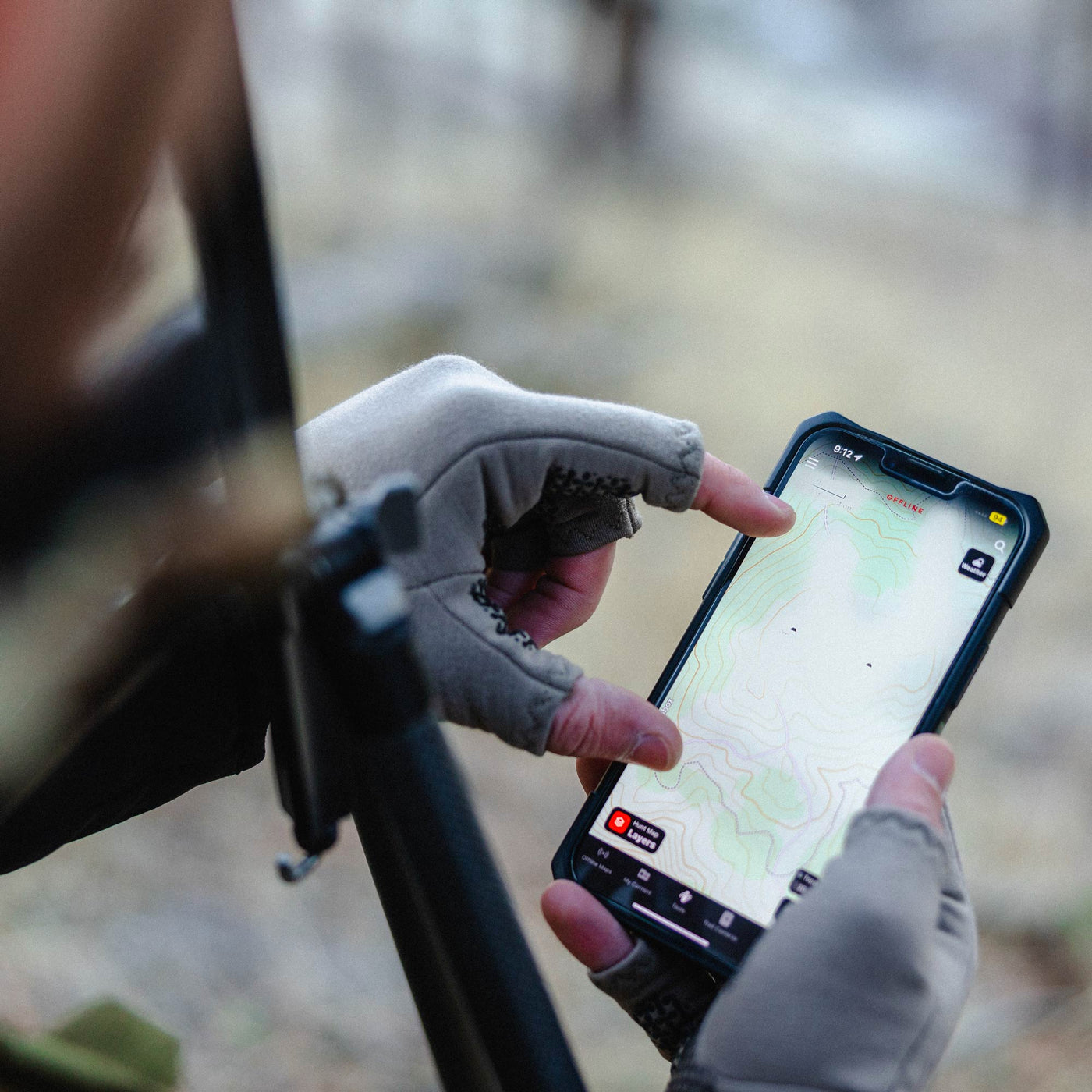 Rugged Wool Half Finger Glove