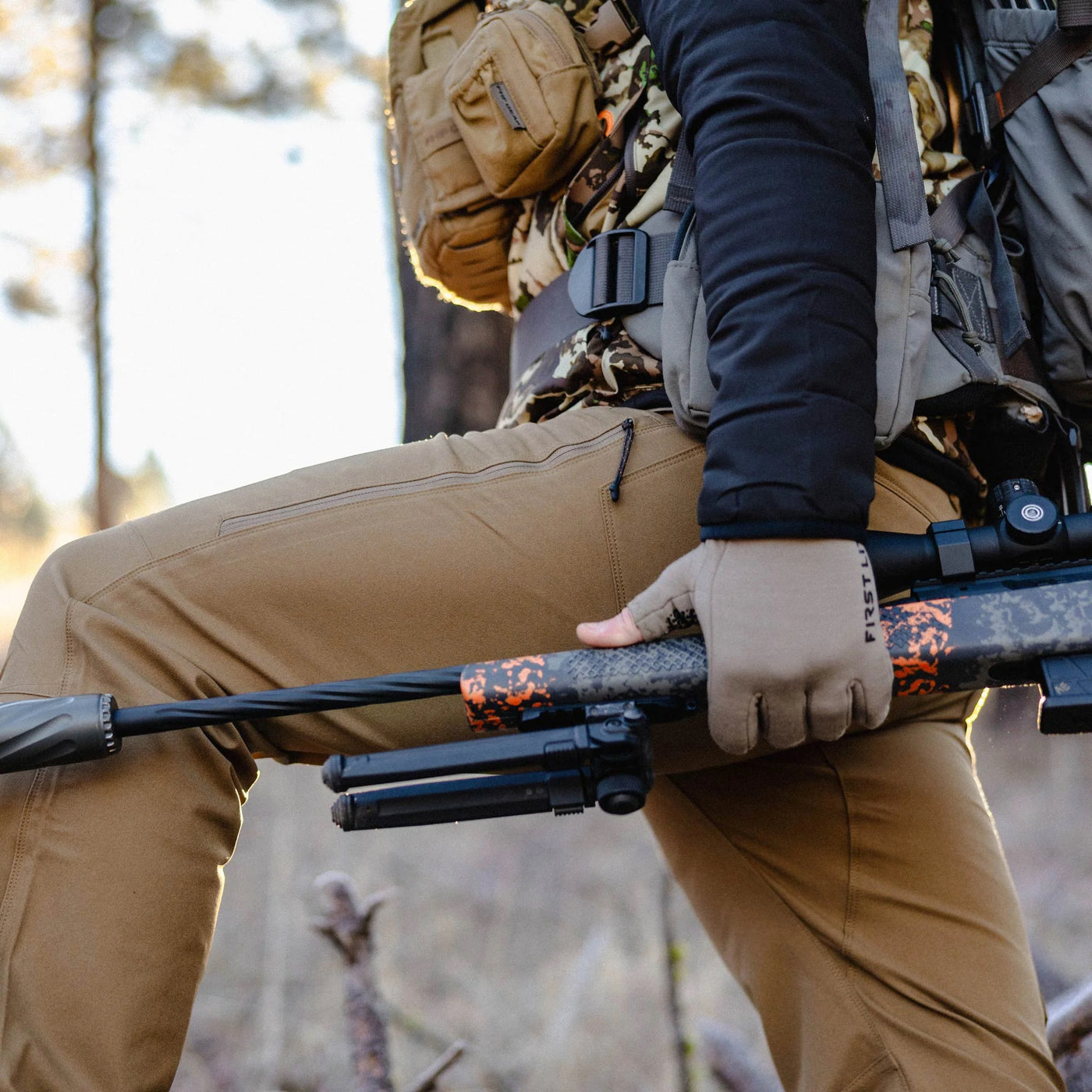 Rugged Wool Half Finger Glove