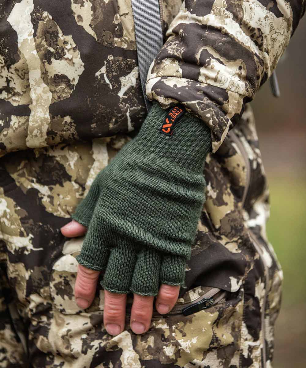 Talus Merino Wool Fingerless Hunting Gloves GearFex